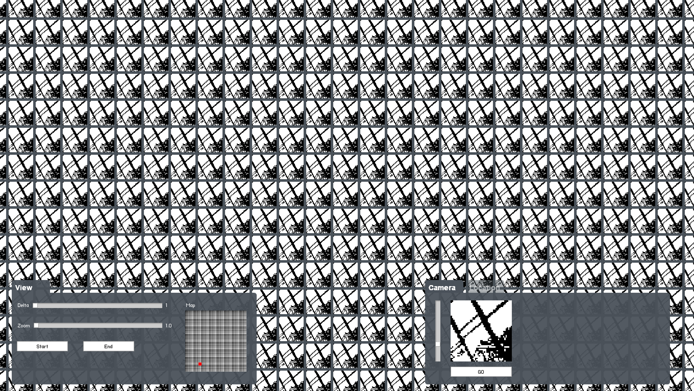 Screenshot of a field of windows in the All Thumbs interface