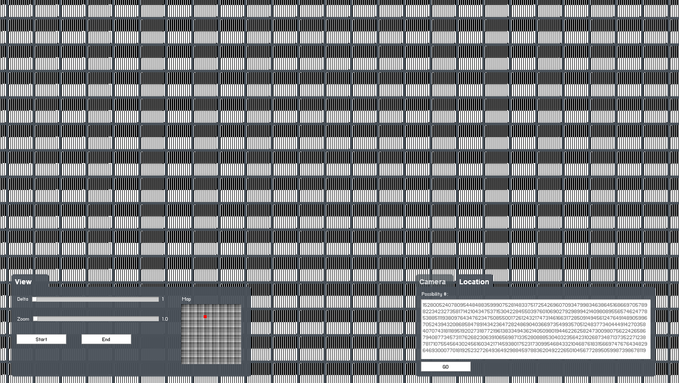 Screenshot of random possibility space in the All Thumbs interface