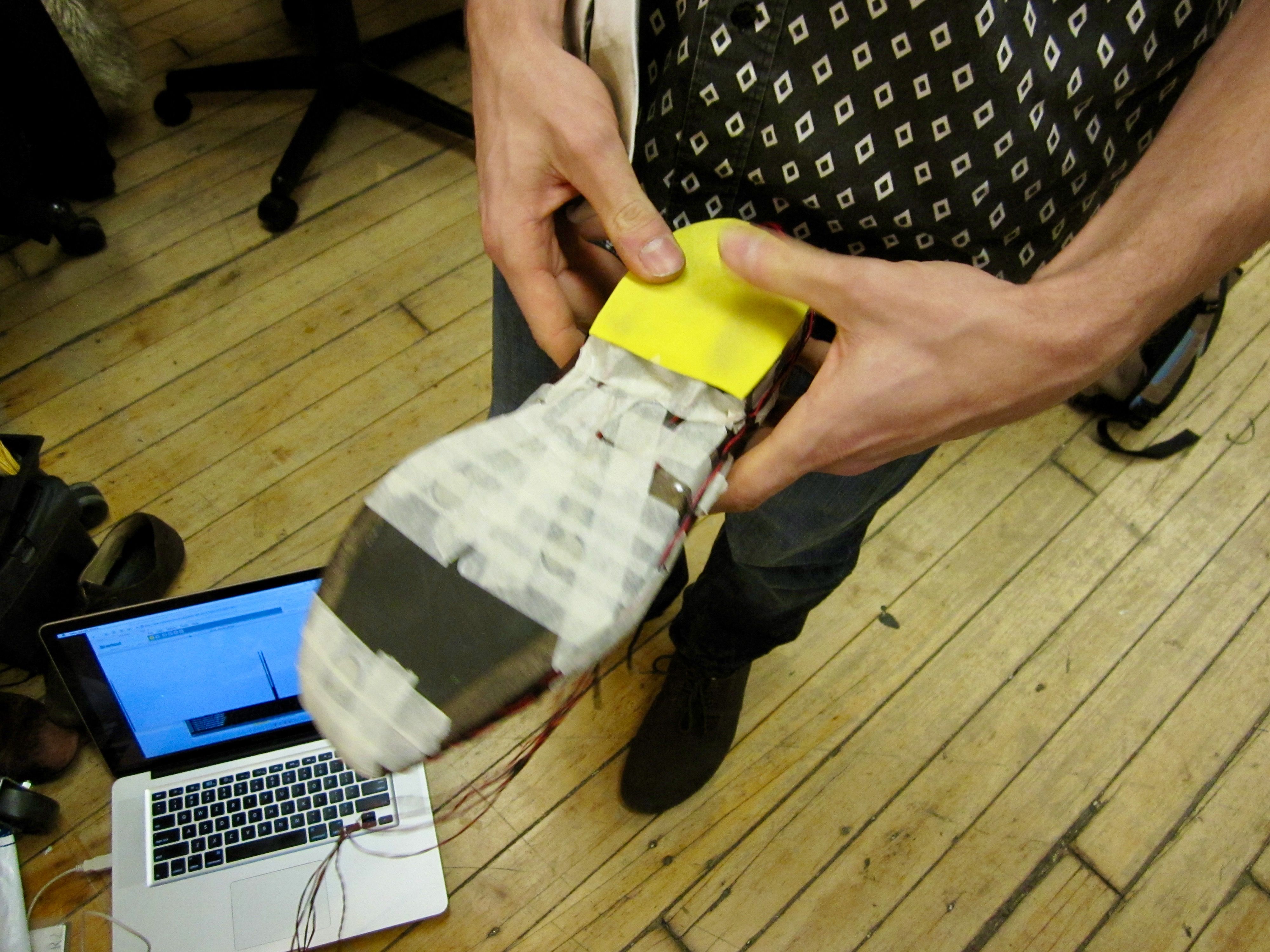 Testing responsiveness of sensor-enabled shoes