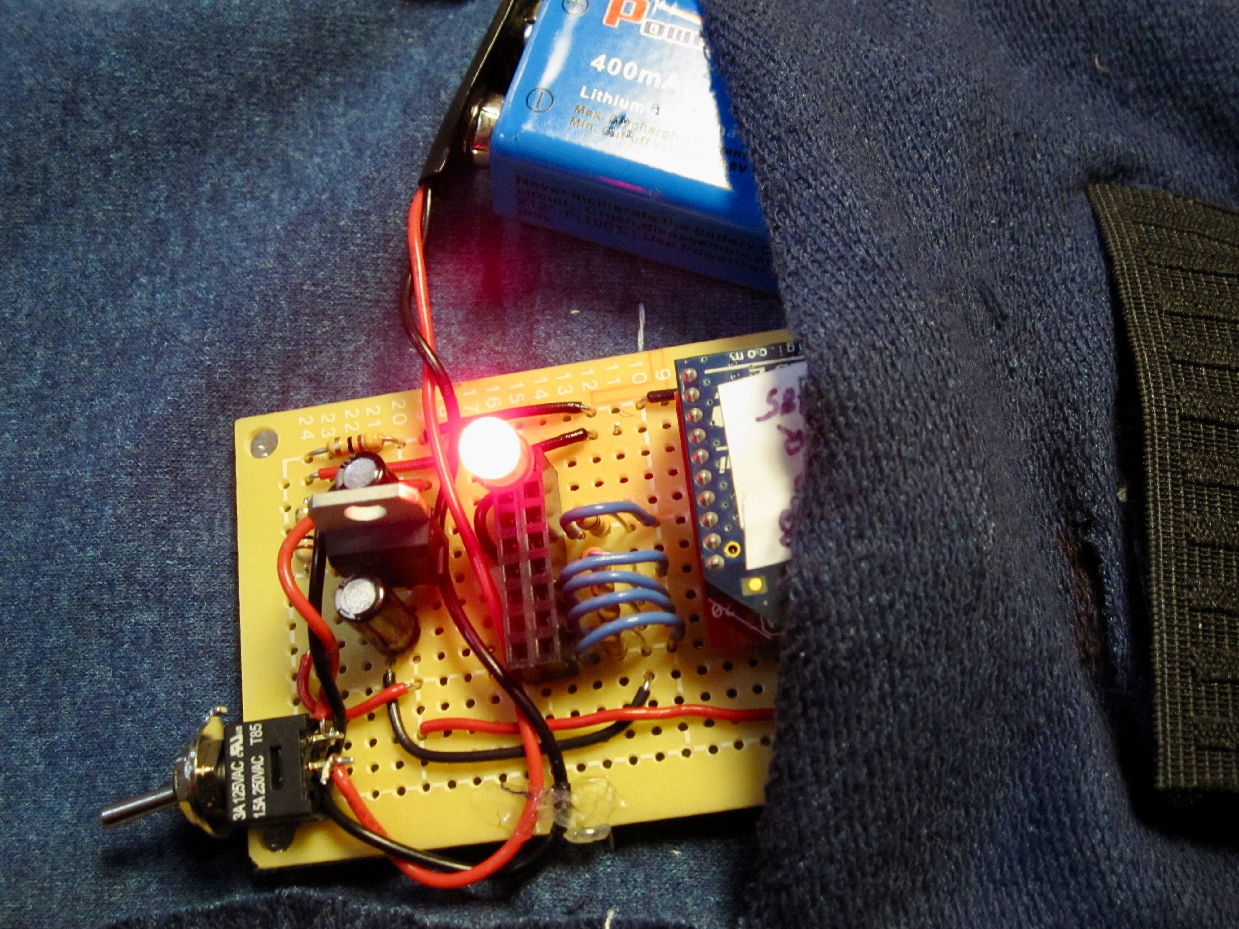 Beat Feet electronics in ankle cuff
