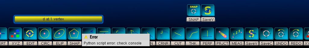 Screenshot of Blender crashing
