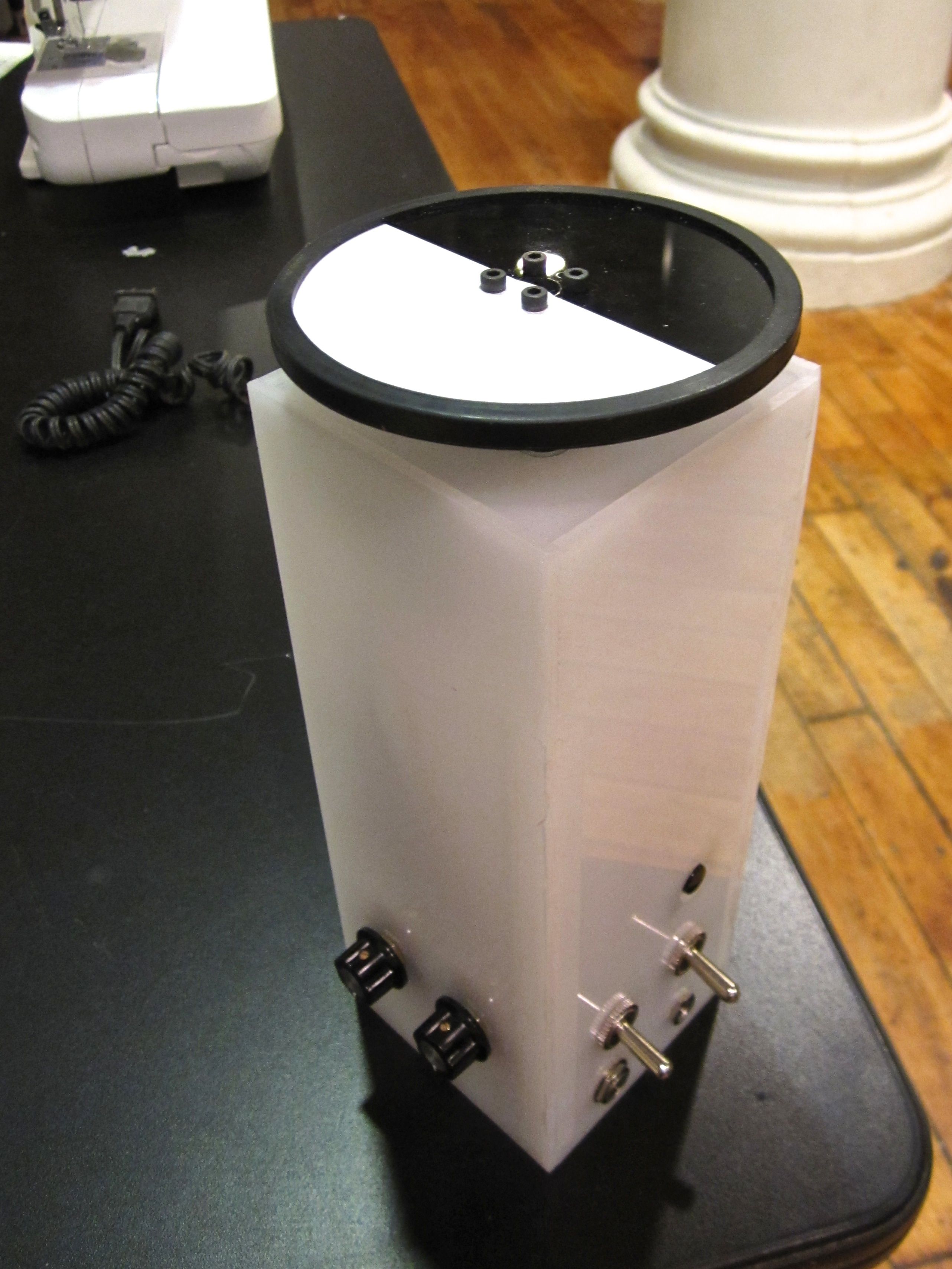 Finished instrument showing disk