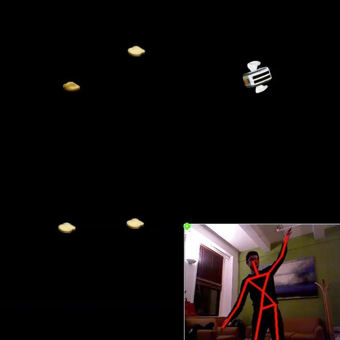 Screenshot of tilting to roll the toaster