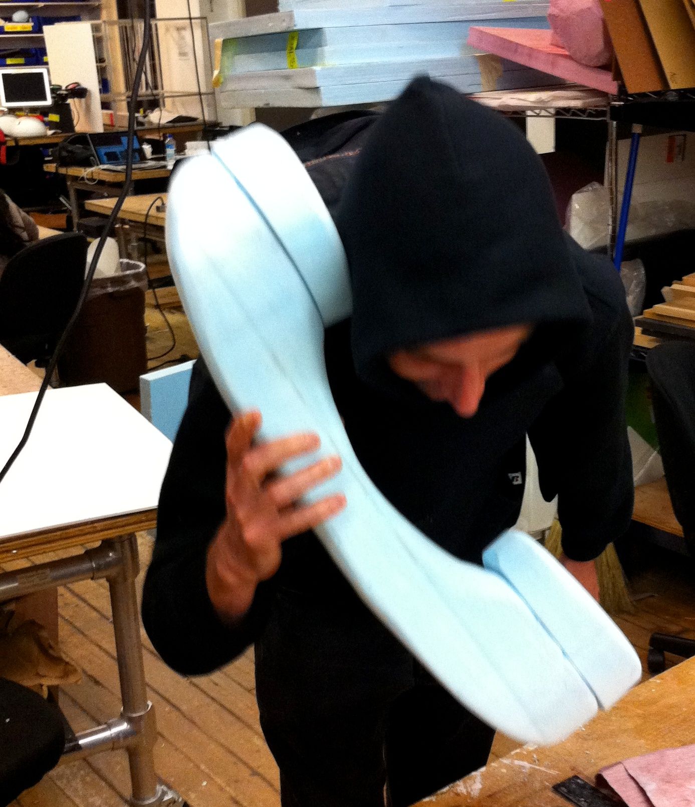The finished foam phone