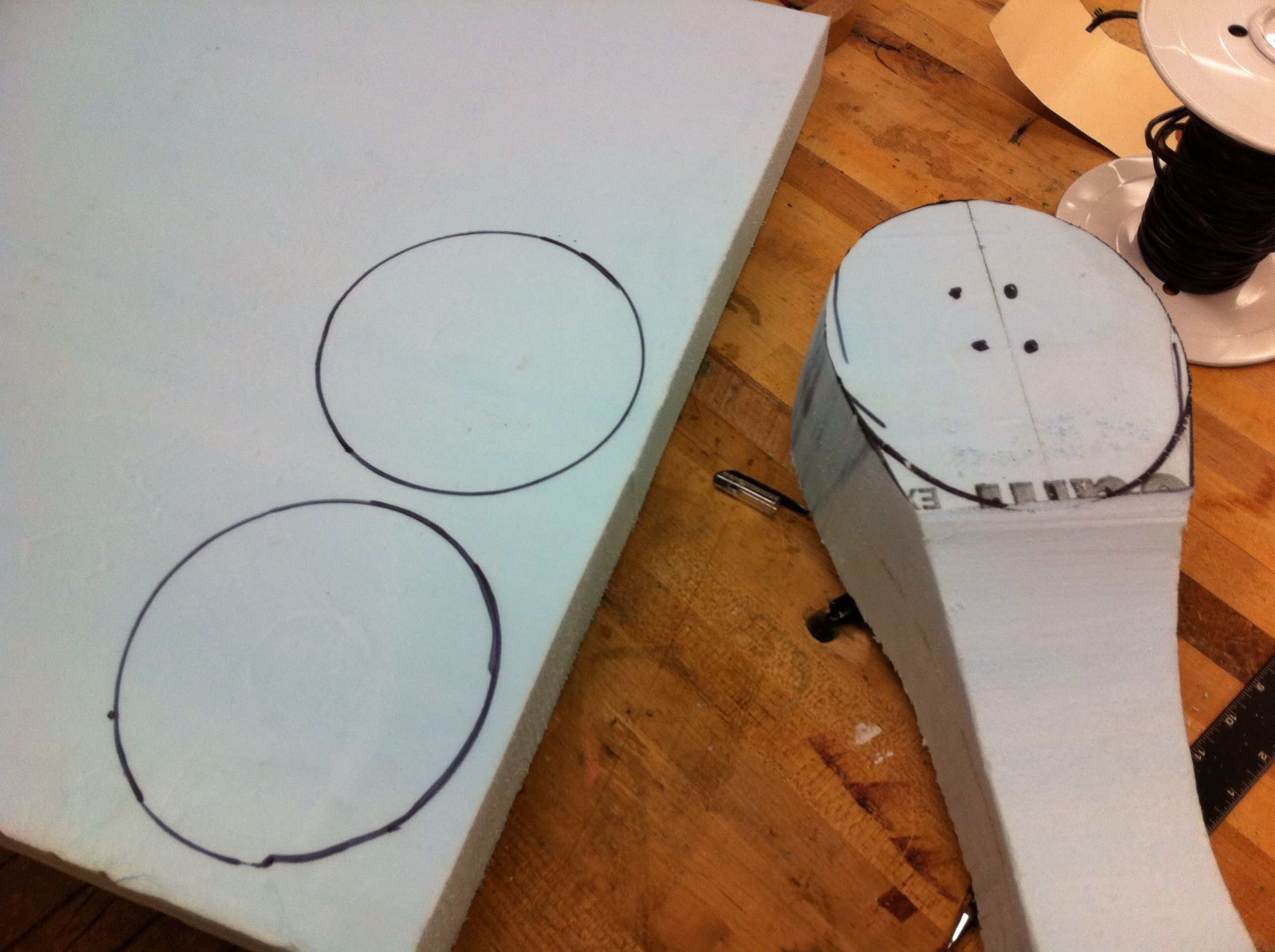 Preparing the ear cups