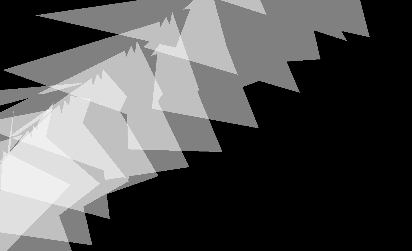 More white triangles on a black background