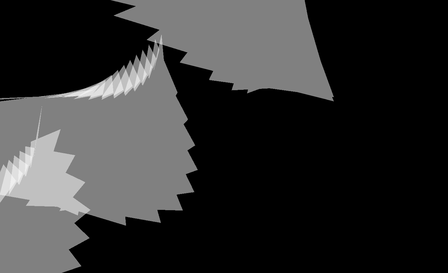 Even more white triangles on a black background