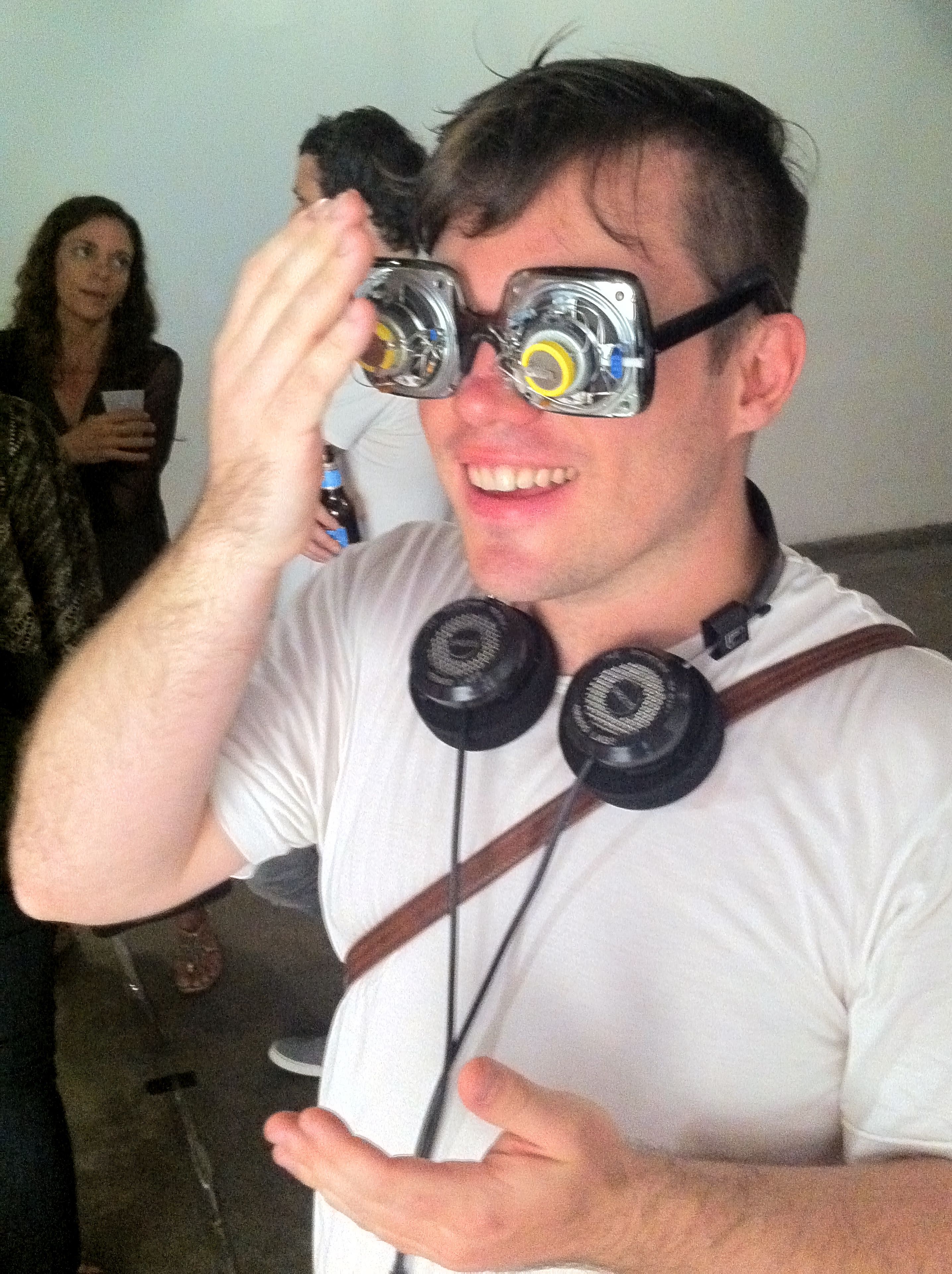 Michael Edgcumbe wearing synesthectacles