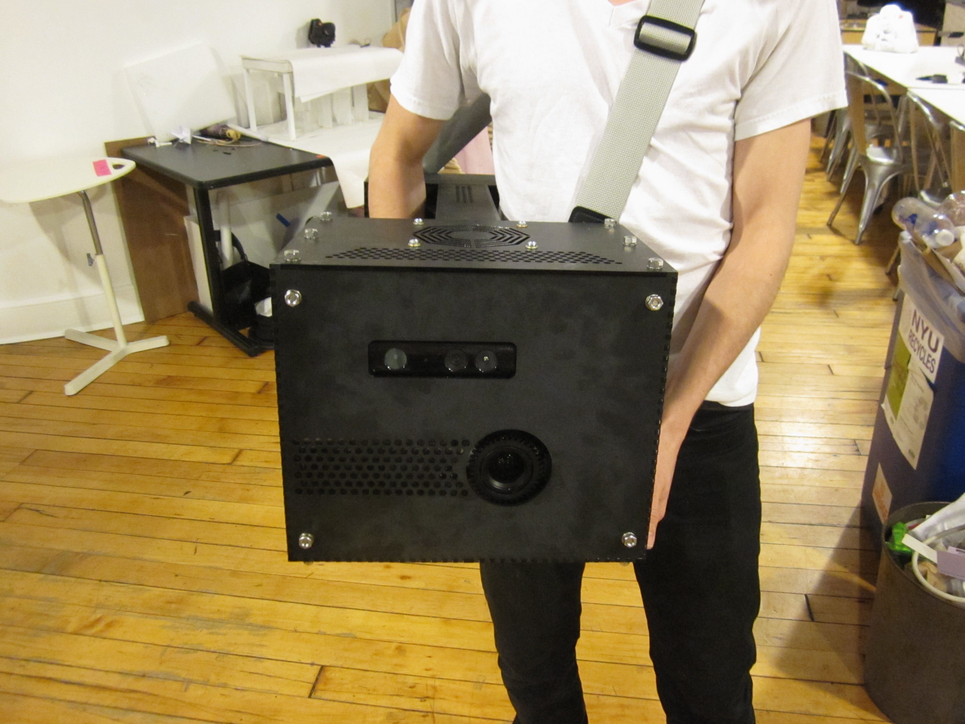 A person holding the Überbeamer