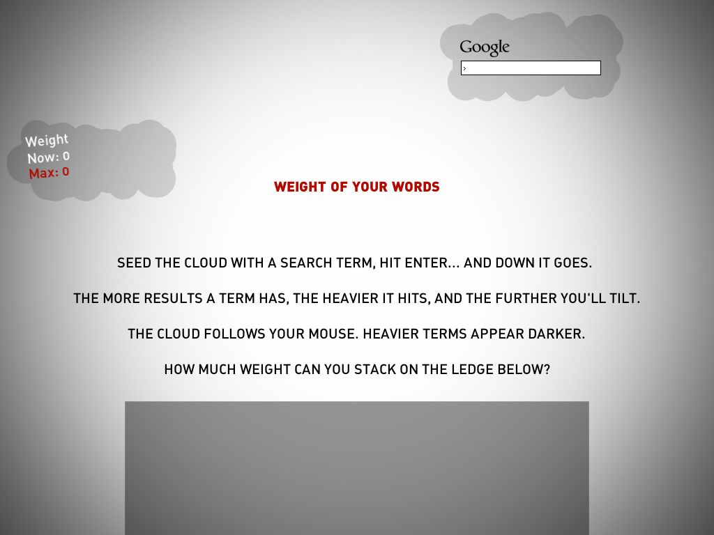 Weight of Your Words help screen