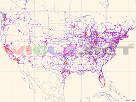 Map of wifi in the United States