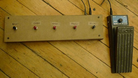 Benshi Organ genre selector foot switches and volume pedal
