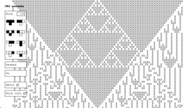 Wolfram Cellular Automata Rule 165 rendered as ASCII art