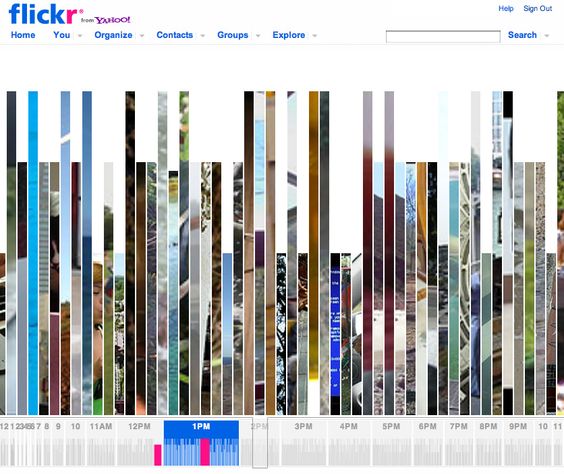 Flickr clock visualization