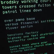 Lines of haiku poetry on a computer screen.