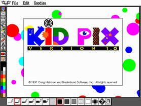 Screenshot of KidPix application