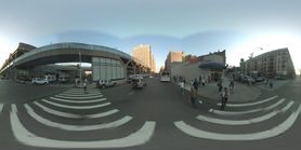 Street View panorama from a point on the M5 bus route with a crosswalk