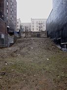 Sloping lot just north of the Bronx Museum